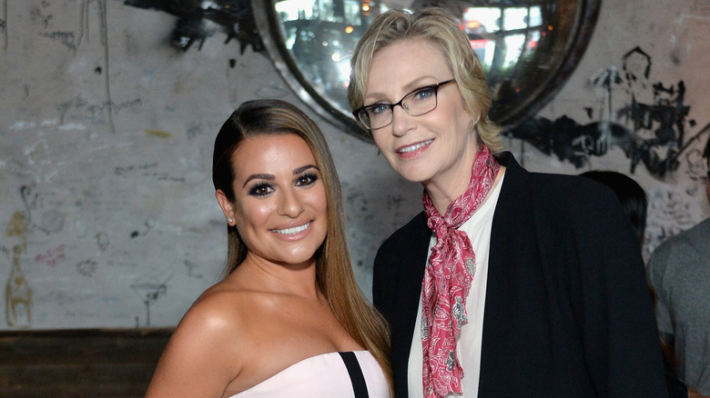 Jane Lynch and Lea Michele at a 2016 event