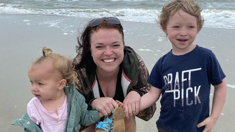 Janelle Brown's daughter, Maddie, and two grandchildren, Evangalynn and Axel