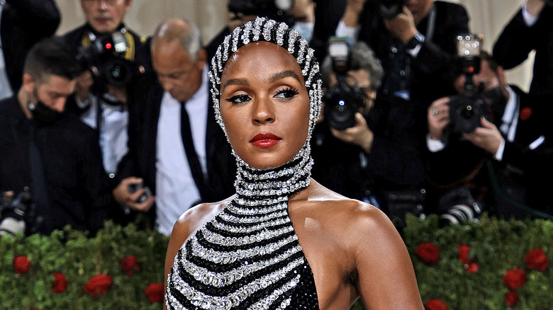 Janelle Monae posing on a red carpet