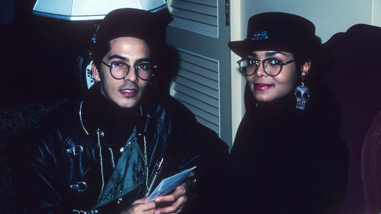  Rene Elizondo Jr. and Janet Jackson posing