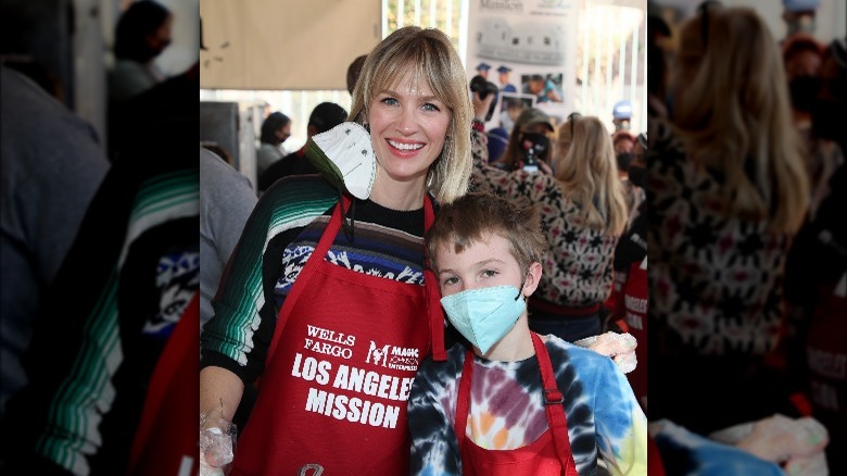 January Jones and son