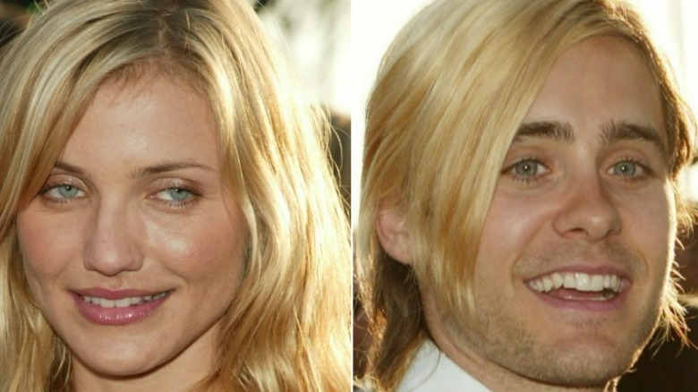 Blond Cameron Diaz and Jared Leto