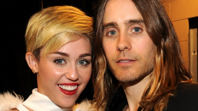 Miley Cyrus, Jared Leto smiling