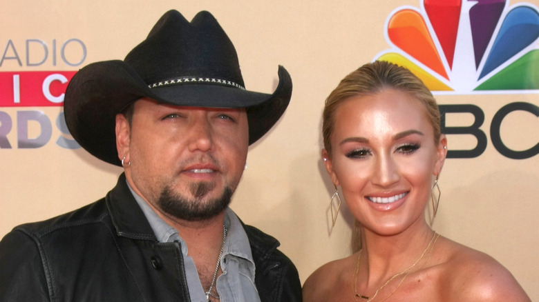 Jason Aldean and Brittany Aldean on the red carpet