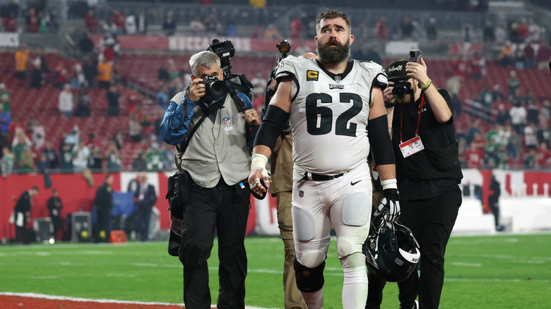 Jason Kelce walking off field