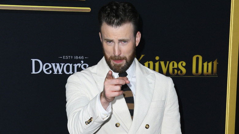 Chris Evans pointing at the camera 