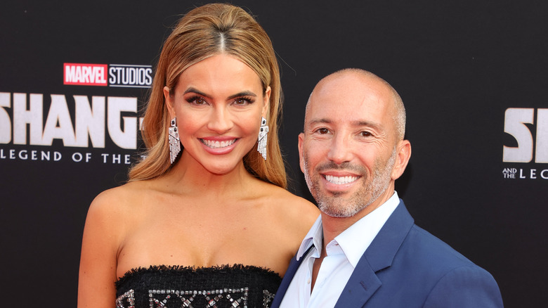 Chrishell Stause and Jason Oppenheim at the Shang-Chi premiere