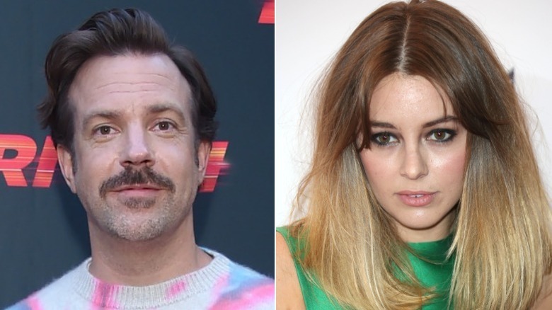 Jason Sudeikis and Keeley Hazell side by side