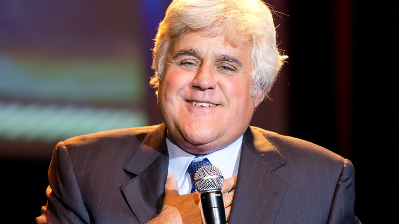 Jay Leno speaking at an event