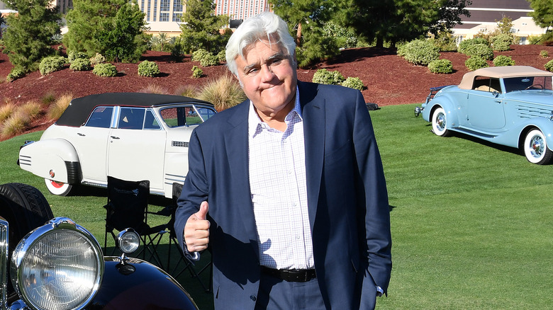 Jay Leno with a car