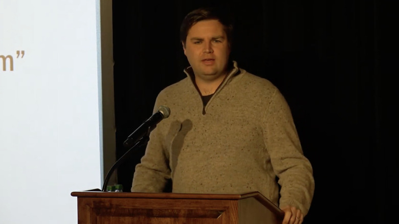 JD Vance speaking at Ohio State University