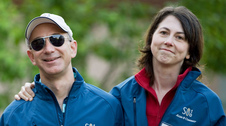 Jeff Bezos and his then wife MacKenzie Scott Bezos at the 28th annual Allen & Co. Media and Technology Conference 2010