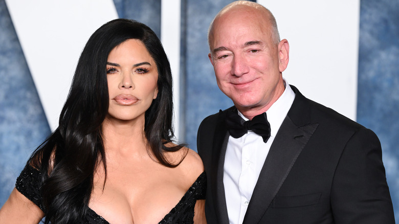 Jeff Bezos, posing with Lauren Sanchez