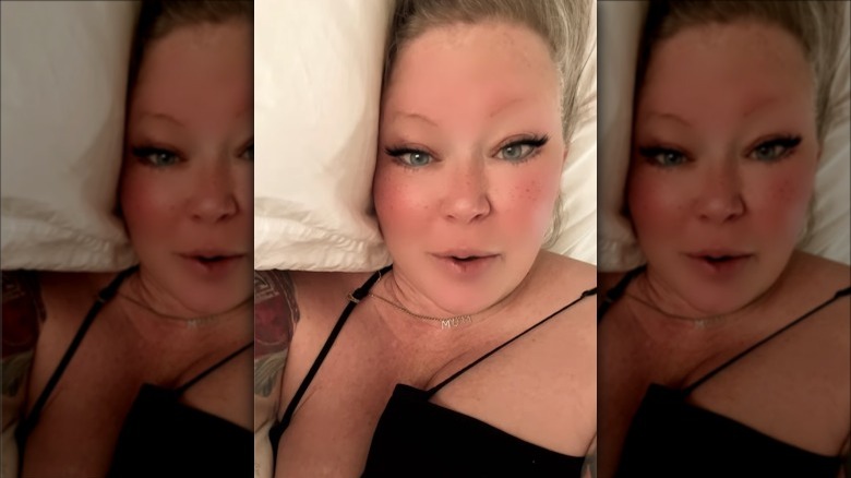 Jenna Jameson speaking in an Instagram video