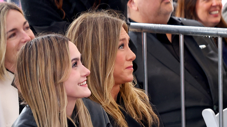 Jennifer Aniston and Coco Arquette smiling