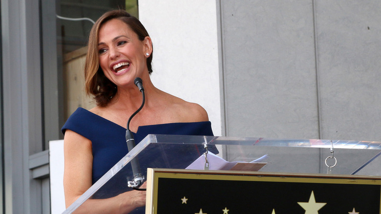 Jennifer Garner making a speech