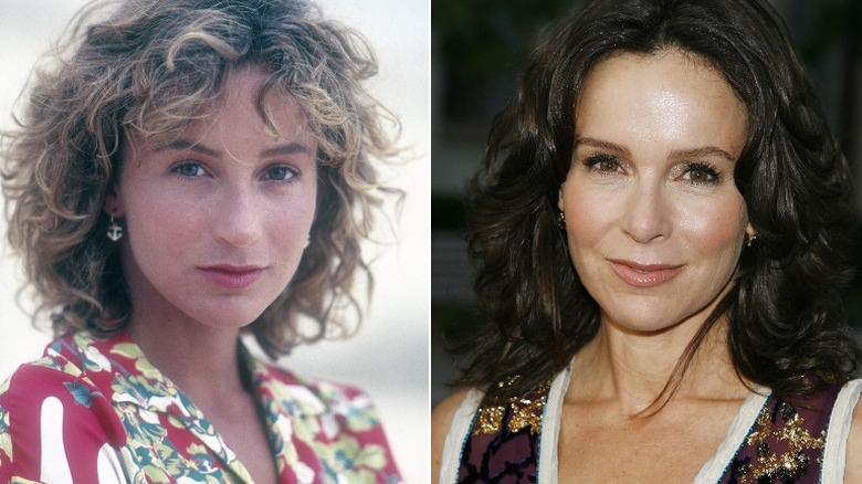 Jennifer Grey with dark blond hair, Jennifer Grey with brunette hair