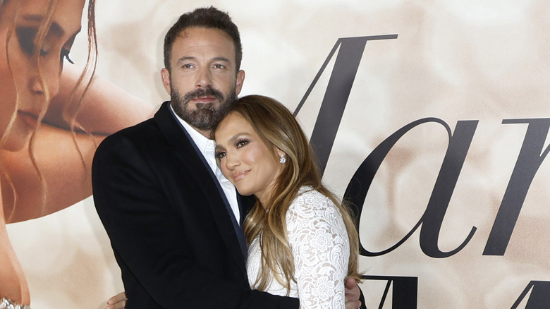 Ben Affleck and Jennifer Lopez hugging