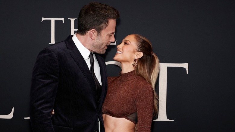 Jennifer Lopez and Ben Affleck smiling