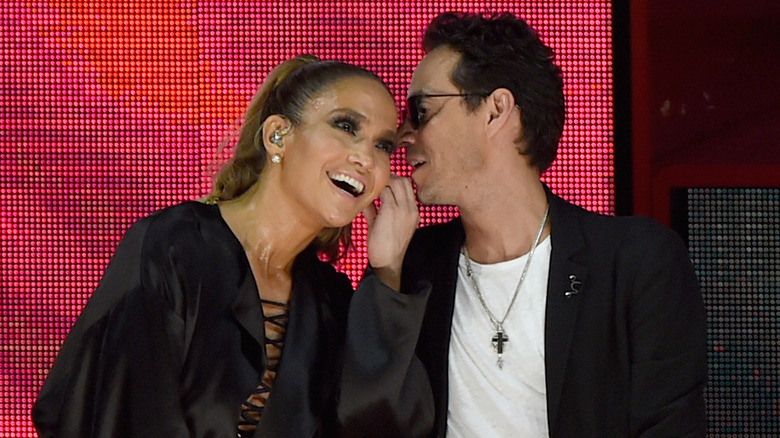 Jennifer Lopez and Marc Anthony on stage together