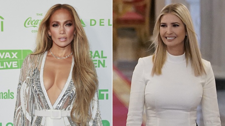 Jennifer Lopez and Ivanka Trump side by side