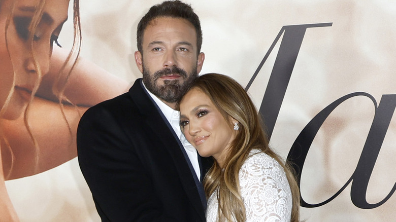 Ben Affleck holding Jennifer Lopez