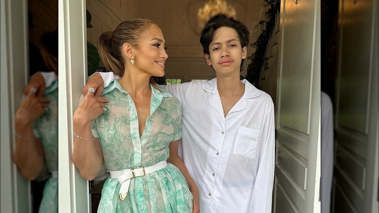 Jennifer Lopez with son Max