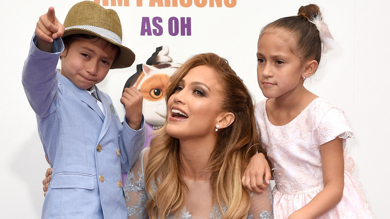 Jennifer Lopez with her twins