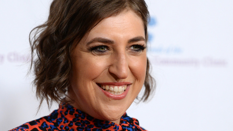 Mayim Bialik on the red carpet