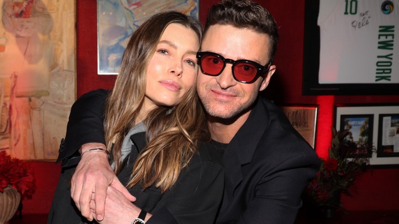 Jessica Biel and Justin Timberlake attend an album release party in West Hollywood, CA (2024)