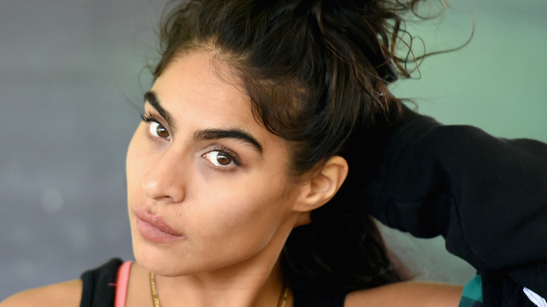 Jessie Reyez poses at the Governor's Ball Music Festival