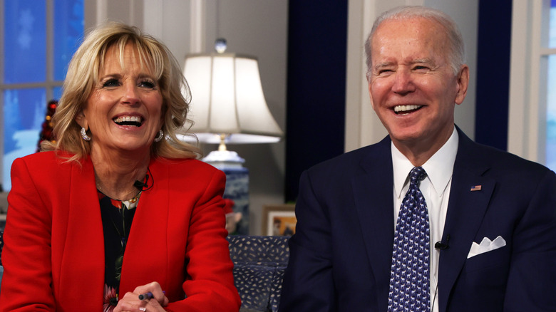 Joe Biden and Jill Biden laughing