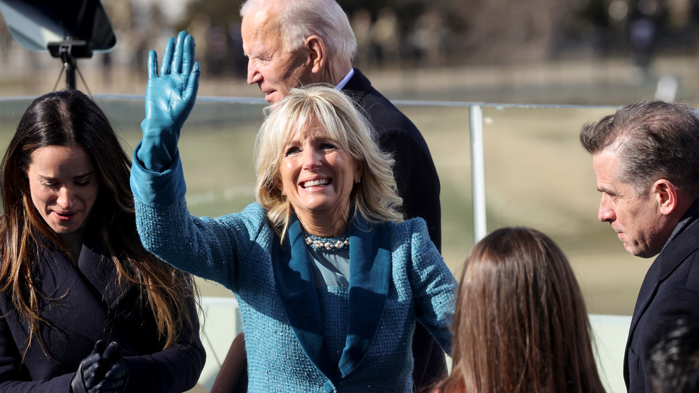 Jill Biden waving