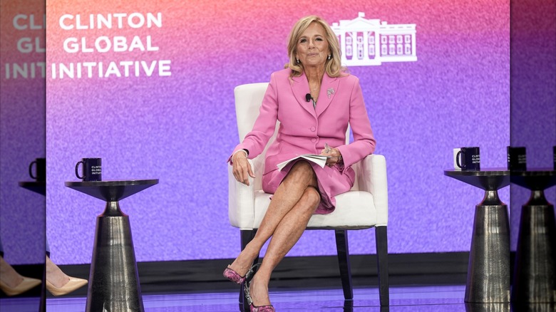 Jill Biden on stage at the Clinton Global Initiative.