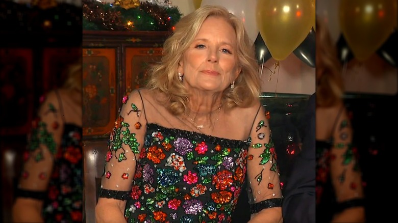 Jill Biden wearing sequined dress