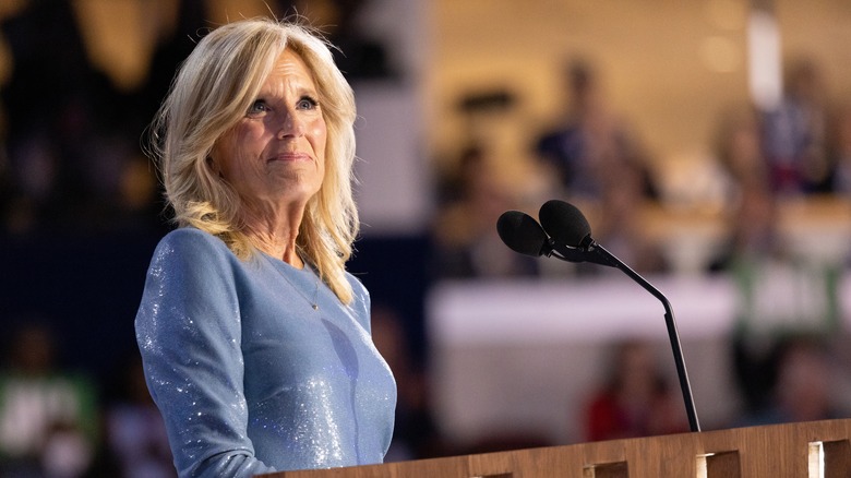 Jill Biden speaking at the 2024 DNC