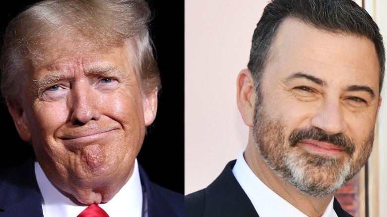 Donald Trump and Jimmy Kimmel pictured side by side