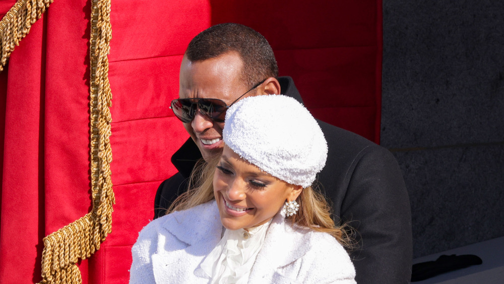 Jennifer Lopez and Alex Rodriguez on Inauguration Day