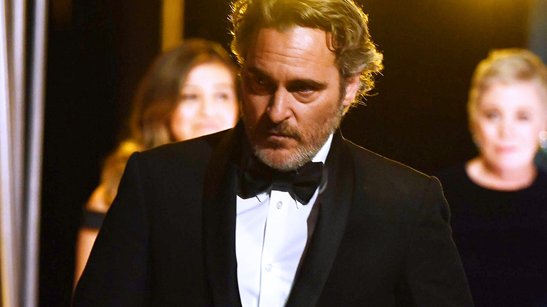 Joaquin Phoenix walking off stage