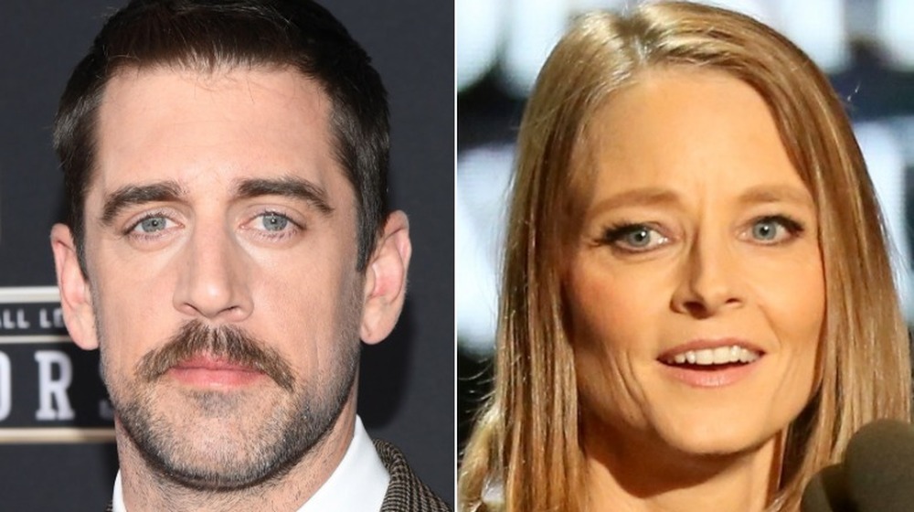 Aaron Rodgers and Jodie Foster