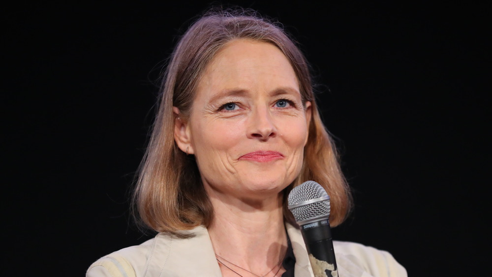 Jodie Foster smiles during a press conference