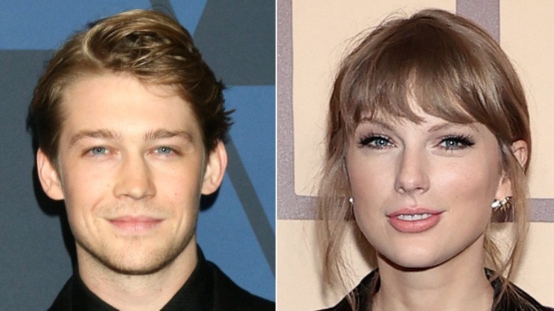 Joe Alwyn and Taylor Swift smiling