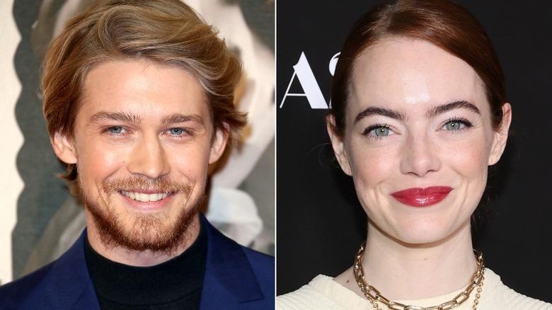 Joe Alwyn; Emma Stone smiling 