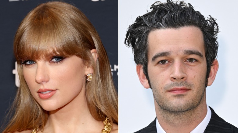 Taylor Swift and Matty Healy side by side 