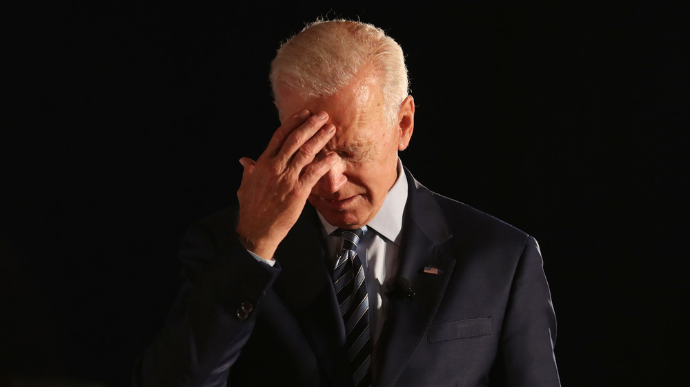 Joe Biden shaking his head 