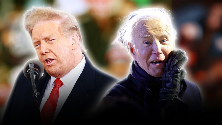 Side by side photos of Joe Biden and Donald Trump