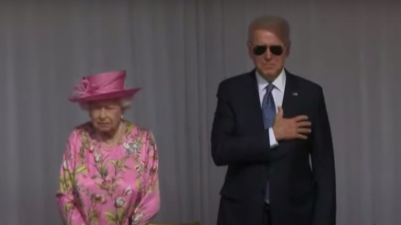 Joe Biden Wearing Aviators To Meet The Queen Sparks Mixed ...