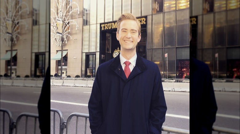 Peter Doocy outside Trump Tower