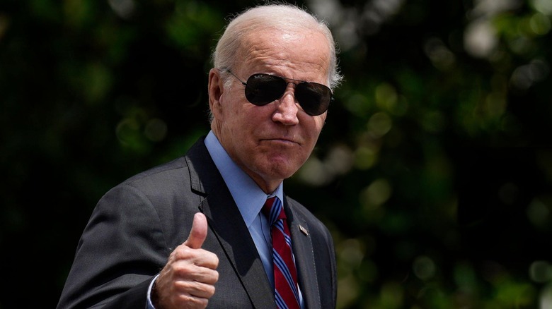 Joe Biden giving thumbs up