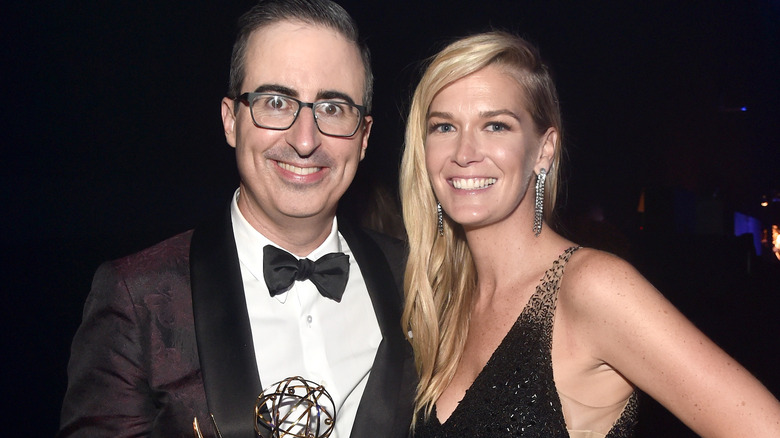 John Oliver and Kate Norley smiling in 2018